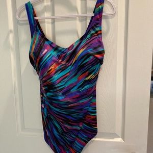 Multi-Color Longitude one piece Swimsuit 22w